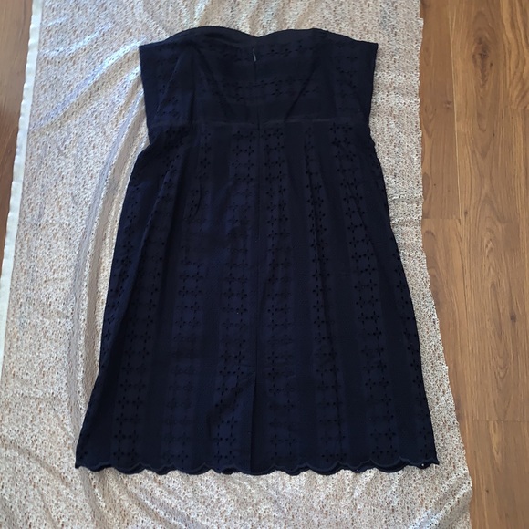 NWOT J Crew Strapless Navy Dress - Picture 3 of 7